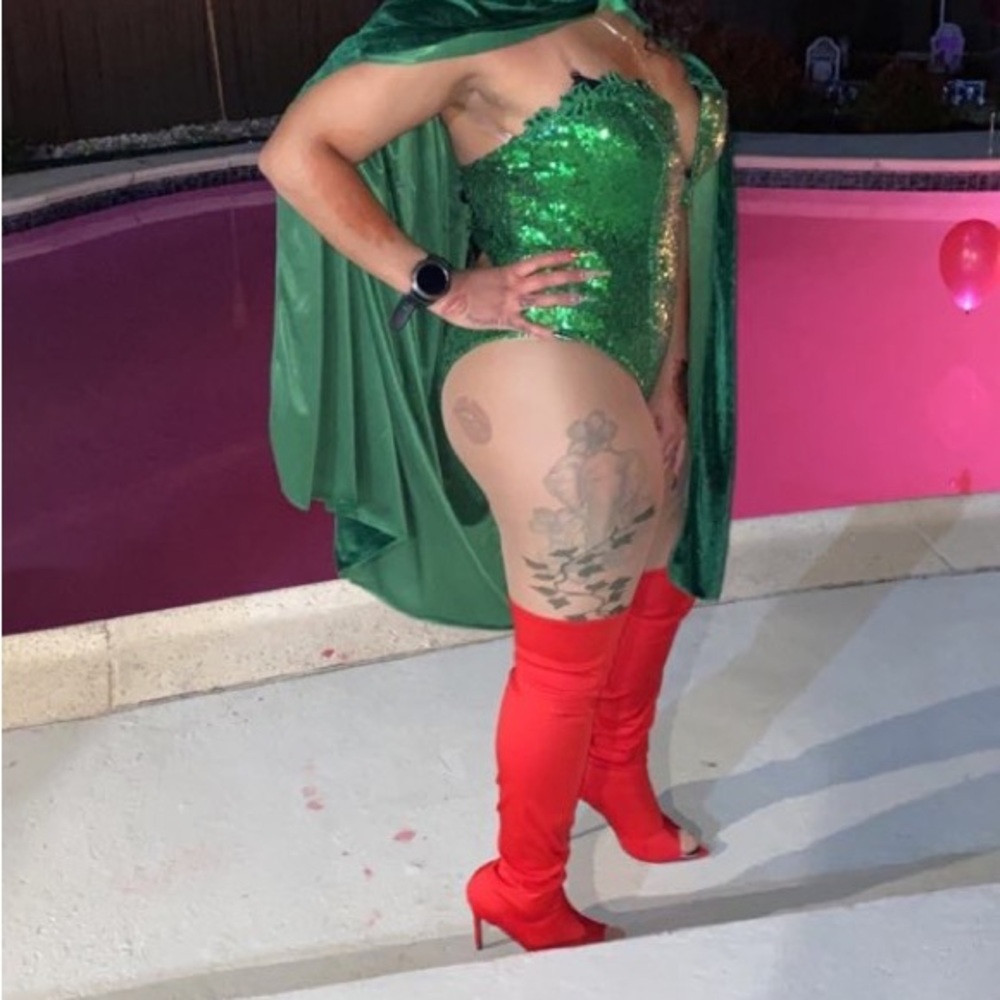 Thigh high boots worn one time like new